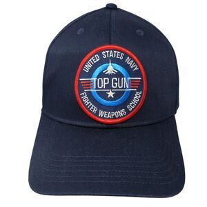 Top Gun United States Navy Snapback Hat Blue 2XL Adjustable Army Crew